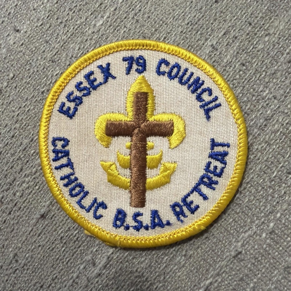 1979 Catholic Retreat Essex Council Patch Boy Scouts BSA New Jersey MA Religious